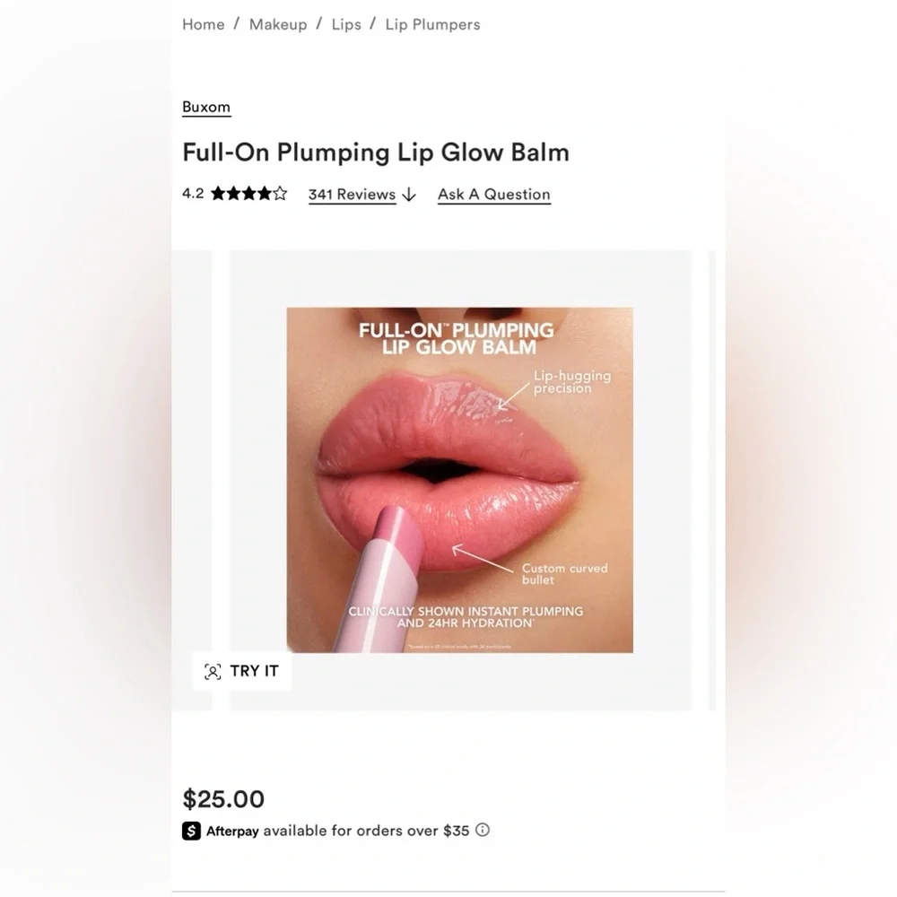 Buxom - Full-On Plumping Lip Glow Balm in Rose All Day